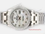 Replica Rolex Masterpiece Day Date Watch White MOP Diamond Bezel